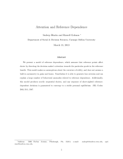 Attention and Reference Dependence