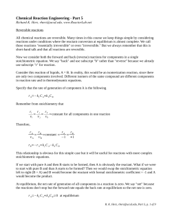 Reversible reactions