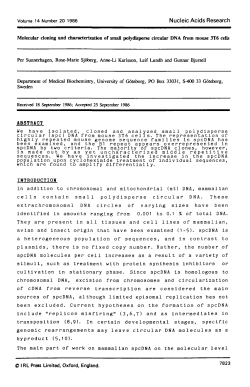 Molecular cloning and characterization of small polydisperse