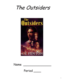 The Outsiders - North Allegheny School District