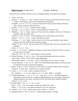 Molly Sweeney words - International Dialects of English Archive