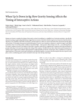 How Gravity Sensing Affects the Timing of Interceptive Actions