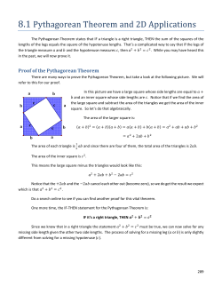 Pythagorean Theorem in 2D