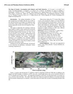 The Edge of Xanadu : Investigation with Altimetry and Nadir