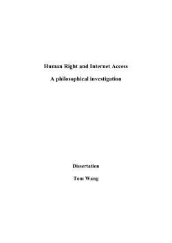 Human Right and Internet Access A