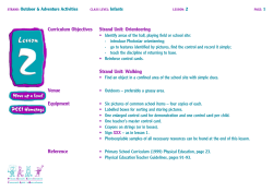 Curriculum Objectives Strand Unit: Orienteering Strand Unit