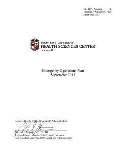 Emergency Management Plan for Amarillo