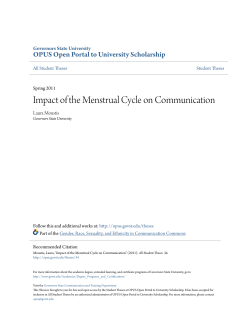 Impact of the Menstrual Cycle on Communication