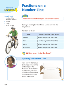 Sydney`s Number Line