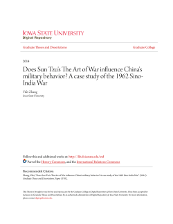 Does Sun Tzu`s The Art of War influence China`s military behavior