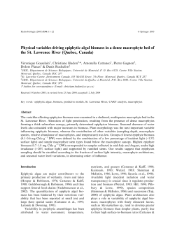Physical variables driving epiphytic algal biomass in a
