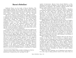 Bacon`s Rebellion - Moore Public Schools
