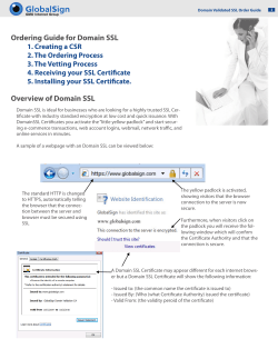 Overview of Domain SSL Ordering Guide for Domain