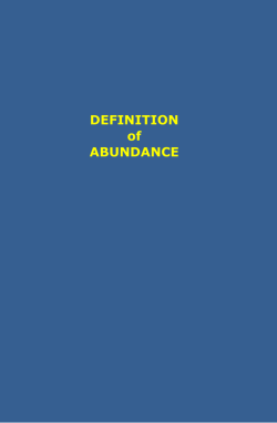 Definition of Abundance