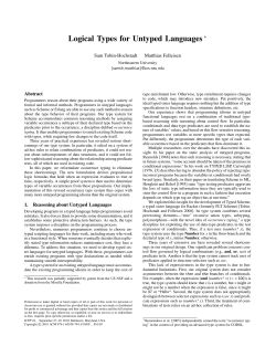 Logical Types for Untyped Languages