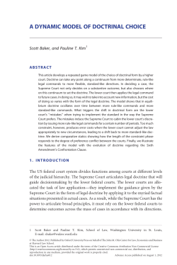 a dynamic model of doctrinal choice