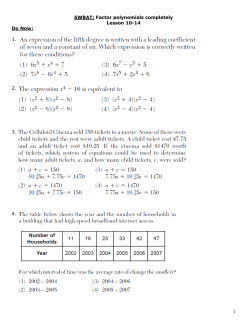 SWBAT evaluate expressions containing zero and integer exponents