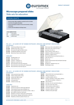 Microscope prepared slides Slide sets for education