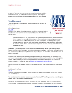 Louisiana - Stop Street Harassment