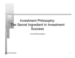 Investment Philosophy: The Secret Ingredient in