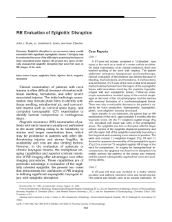 MR Evaluation of Epiglottic Disruption