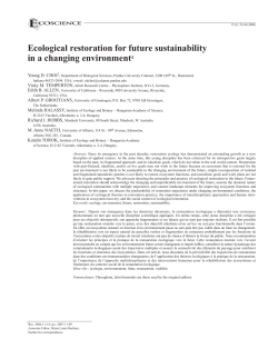 Ecological restoration for future sustainability in a changing