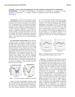 JUPITER: LOW-LATITUDE DEPRESSION OF THE AMMONIA