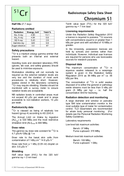 Cr51 data sheet - University of Queensland