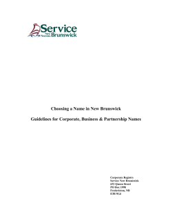 Choosing a Name - Service Nouveau