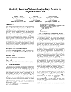 Statically Locating Web Application Bugs Caused by