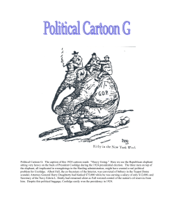 Political Cartoon G: The caption of this 1924 cartoon reads