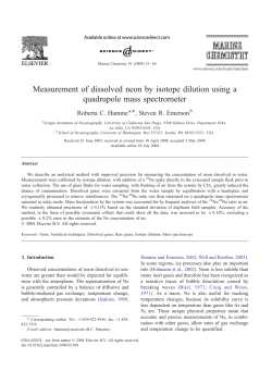Measurement of dissolved neon by isotope dilution using a
