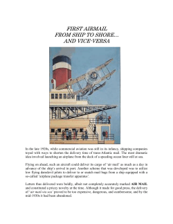 FIRST AIRMAIL FROM SHIP TO SHORE&hellip; AND VICE