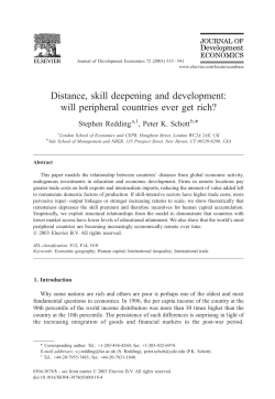 Distance, skill deepening and development: will peripheral countries