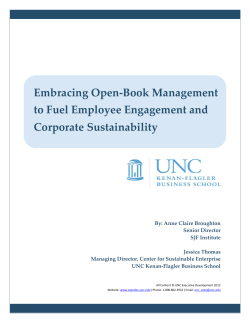 Embracing Open-Book Management - UNC Kenan
