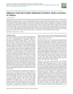 Indigenous social and economic adaptations in northern Alaska as