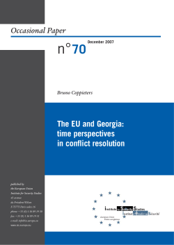 The EU and Georgia: time perspectives in conflict resolution