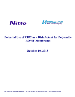 Potential Use of ClO2 as a Disinfectant for Polyamide RO/NF