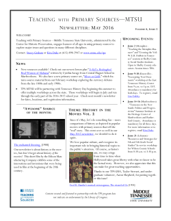 May 2016 - Middle Tennessee State University