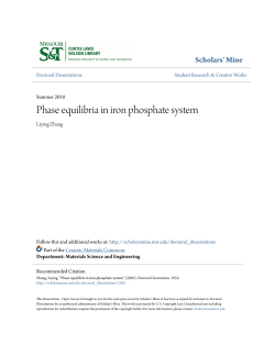 Phase equilibria in iron phosphate system