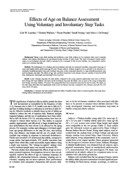 Effects ofAge on Balance Assessment Using Voluntary and