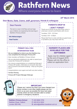 1 MB 24th Mar 2016 Newsletter 24th March 2016