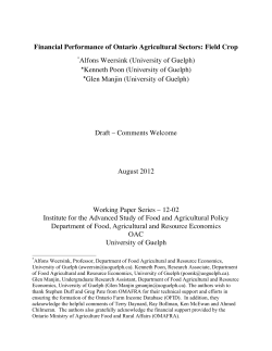 Field Crop - University of Guelph