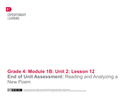 Grade 4: Module 1B: Unit 2: Lesson 12