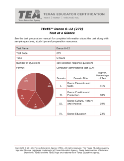 Dance 6-12 - TExES testing