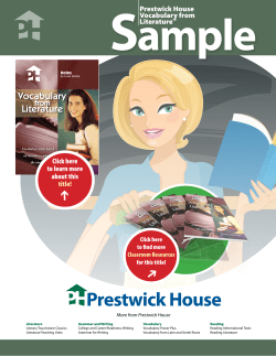 Holes - Vocabulary From Literature Sample PDF