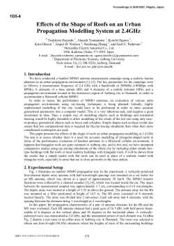 Effects of the Shape of Roofs on an Urban Propagation Modelling
