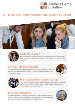 Challenge yourself! Solve real-life business cases Meet students