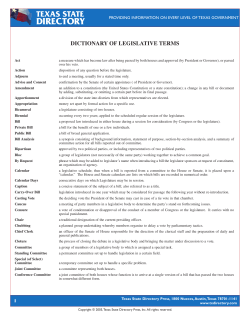 Dictionary of Legislative Terms