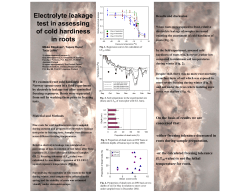 Electrolyte leakage test in assessing of root cold hardiness in the field
